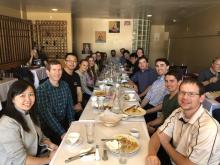 Group lunch to welcome summer interns and our new postdoc! June&nbsp;2018
