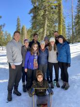 Hiking and sledding during Winter 2020 Trip to Tahoe
