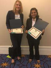 Alex and Ana win the PEFC17 Student Poster Competition at the 232nd ECS Meeting, October 2017
